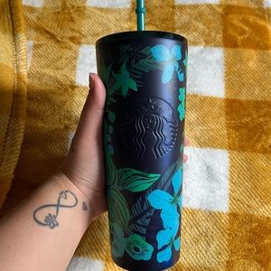 NWT Starbucks summer forest floral stainless steel cup